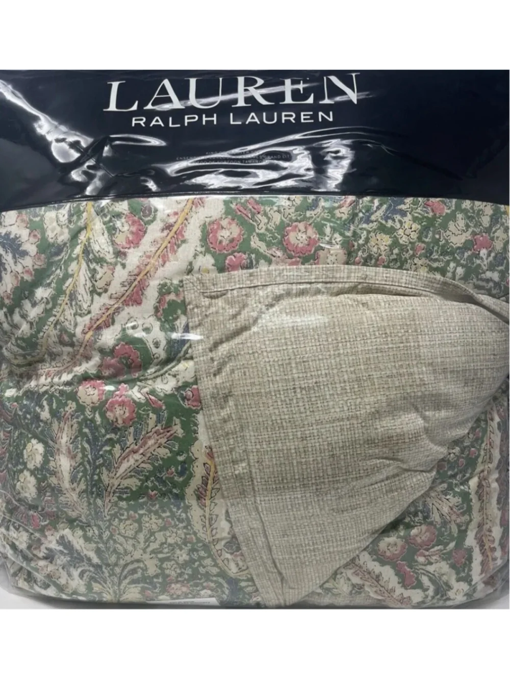 Ralph Lauren Allie Green Paisley Floral King Comforter Set Comf. & 2 King Shams